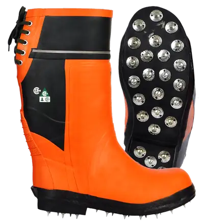 Viking VW69-1 Timberwolf Caulked Sole Chainsaw Boot. CSA Z 195-02 Green Tree chainsaw protection. CS...