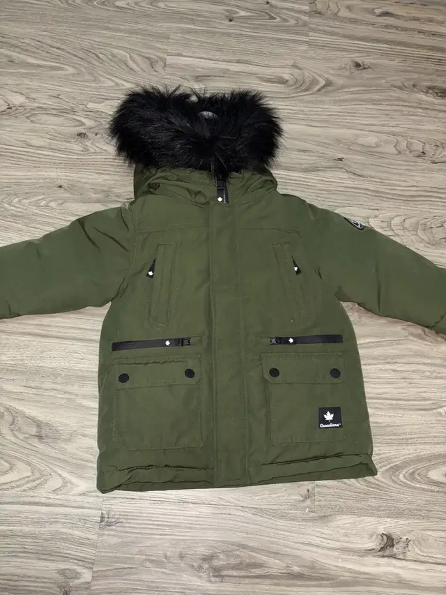 Kids toddlers winter coat manteau d’hiver enfants (Green) 