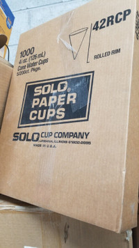 1000 Solo Paper Cups- NEW - 4 1/4 oz (126 mL) - Cone Shape