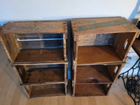 Caisses de bois antiques 3x 7up 3x Canada Dry