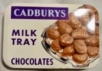 VINTAGE TIN CAN ** CADBURYS ** milk tray chocolates - arabic let