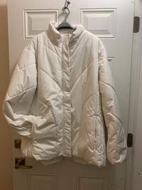 White Quilted Puffer Winter Jacket Parka *BRAND NEW* sixe X-Larg
