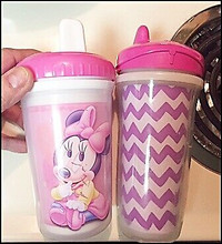 2 Playtex sippy cups with valve inserts $5 for both