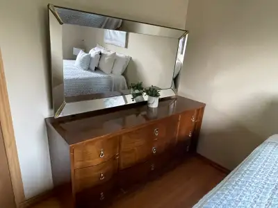 MCM Full  Length 9-drawer dresser with full length mirror, View more