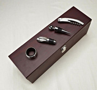 Gift Boxes: Wood Wine Box and Timex Watch Box, New
