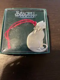 Seagull pewter Holiday Ornament - Cat