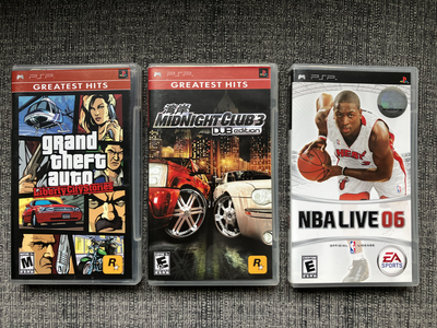 PSP Games (GTA Liberty City Stories, Midnight Club 3, NBA Live), View more