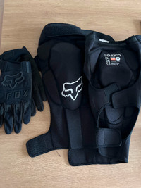 Protege genou et gants fox pour bmx et vélo de montagne