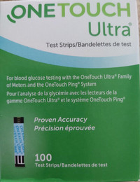 ONE TOUCH ULTRA TEST STRIPS FOR DIABETES / BLOOD SUGAR TESTING.