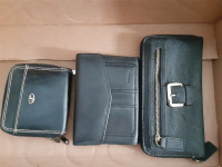3 Black Wallets - 1 Leather - $10