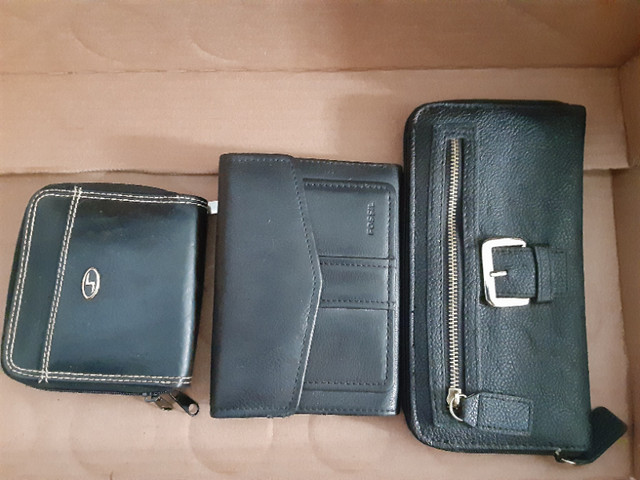 3 Black Wallets - 1 Leather - $10 in Women's - Bags & Wallets in Edmonton