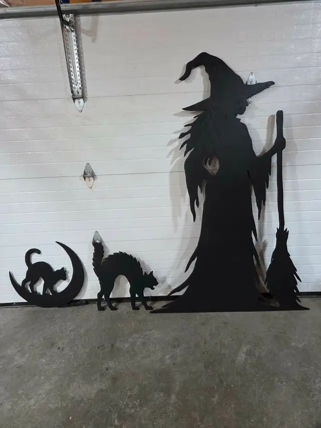 HALLOWEEN WITCH $85  CATS $30 each LANTERNS $20