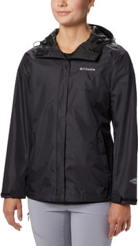 Columbia Women's Arcadia II Rain Jacket NEW size M Black