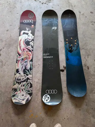 All 3 snowboards for 125$