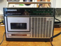 CONQUEROR CASSETTE RADIO RECORDER AUTO STOP 2-BAND AUTOMATIC