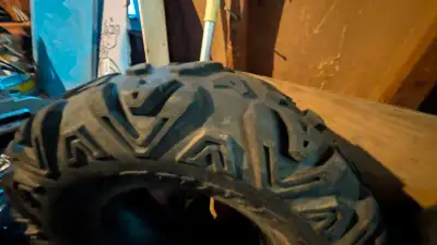 4 used atv tires ,50,% tread 28x9x12
