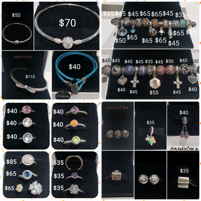 Authentic Pandora Charms, Rings and Bracelets  in Jewellery & Watches in City of Toronto