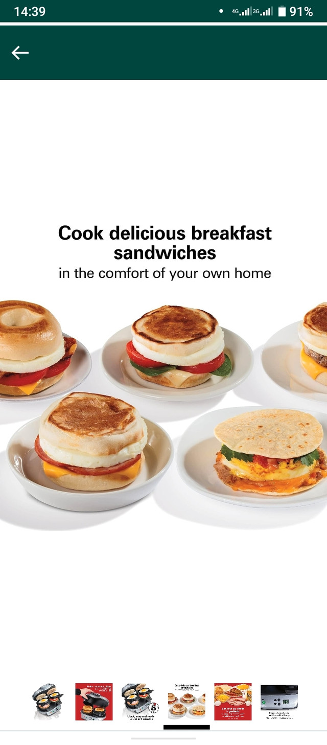 Deluxe Breakfast Sandwich Make in Processors, Blenders & Juicers in Kamloops - Image 3