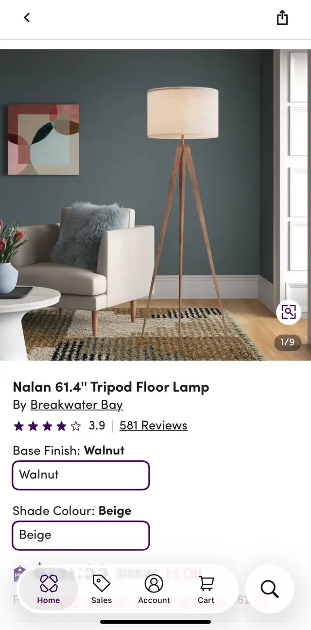 Modern Tripod Floor Lamp in Indoor Lighting & Fans in Oshawa / Durham Region - Image 8