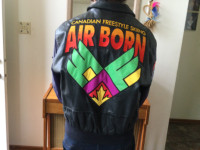 Vintage Canadian Air Born * Soft  Leather Jacket XL