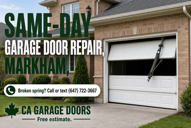 Broken Spring? Same-Day Garage Door Repair | Markham