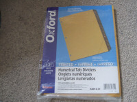 Package of Numerical Tab Dividers-Leatherette/ILR213-31 + more