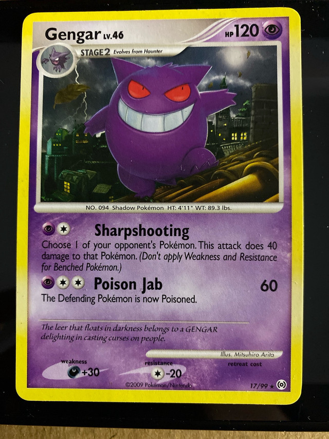 Gengar 17/99 Rare 2009 Non-Holo Near Mint in Toys & Games in Kitchener / Waterloo