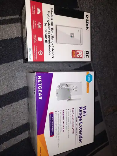 Dlink - $10 Netgear -$15 Both for $20 Really works and improve signal! In box. Price Firm