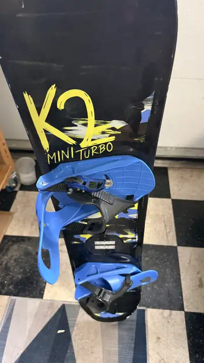 120 snowboard and boots size 3, View more