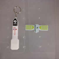 USB stick (flash drive) in the shape of a satellite and rocket