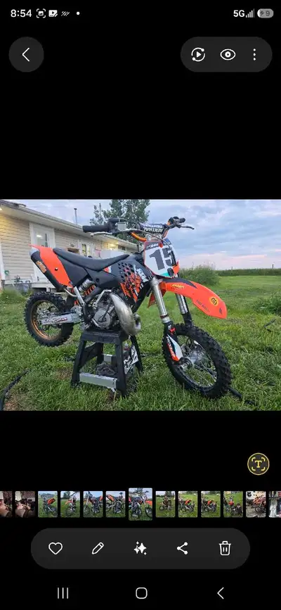 For sale is a 2009 ktm 65sx. Bike runs well. Bought it last summer for kiddo and he only used it may...