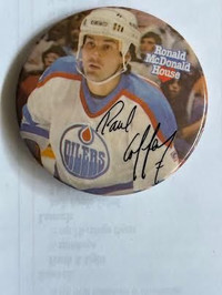 Oilers pin back buttons from Macdonalds /83/84, need 2.