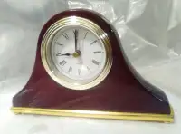 rosewood desk clock