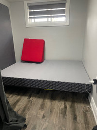 Queen size bed frame with bed box