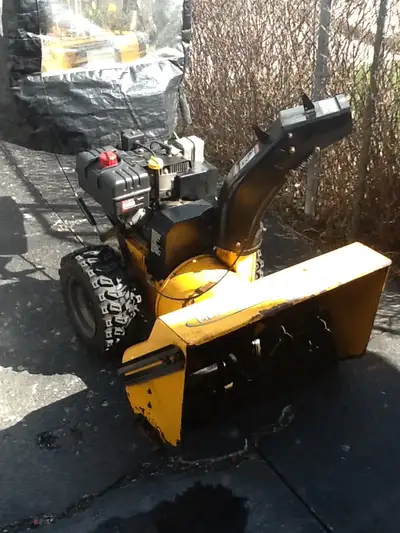 HEAVY DUTY 10HP SNOWBLOWER . Too big for senior. Comes with cabin . Asking $300. Get ready for next...