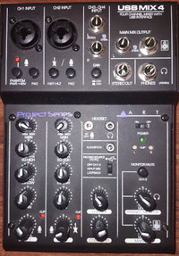 ART Pro Audio4 Channel USB Recording Mixer