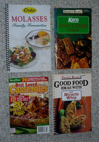 4 Cookbooks : Casseroles,Molasses,Sweet&Simple,Miracle Whip