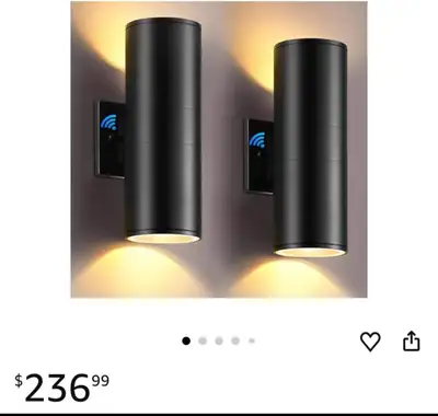 Brown color SHIMR Dusk to Dawn Outdoor Lighting 2 Pack,, View more