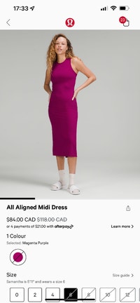 Sold out lululemon align dress new with tags