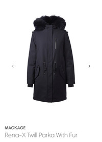 MACKAGE PARKA WITH REAL FUR - FITS XS/S