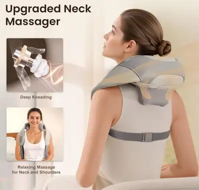 Cordless Neck and Shoulder Massager, Graphene Heating, Upgraded, View more