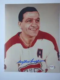 BERNIE BOOM BOOM GEOFFRION Montreal Canadiens Signed 8x10 Photo