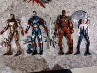 Marvel Select Iron Man MARK XLII Iron Patriot Deadpool Spider Gw