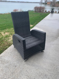 Chaise/ Fauteuil de patio inclinable avec coussin