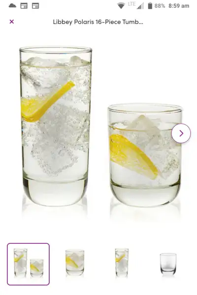 Libbey Polaris 16-Piece Tumbler and Rocks Glass Set, View more