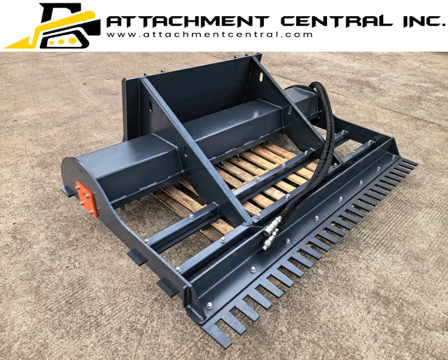 72" Skid Steer Landplane Power Rake Skid Steer Attachment in Heavy Equipment Parts & Accessories in Regina - Image 4