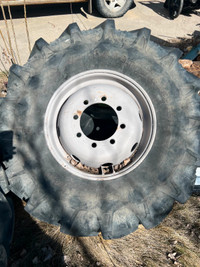 4 TRACTOR TIRES AND RIMS