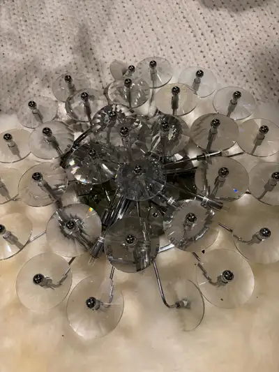 Flushmount 28” crystal light , View more