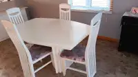Table chairs and buffet server