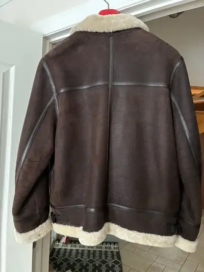 Manteau homme en fourrure de mouton véritable grandeur XL, View more